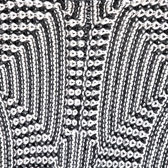 Aeropostale Women's Black White Cardigan Sweater Cable Knit Open Front Size S/P - Picture 6 of 7